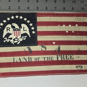 Polo Ralph Lauren Red and White Vintage Striped Patch